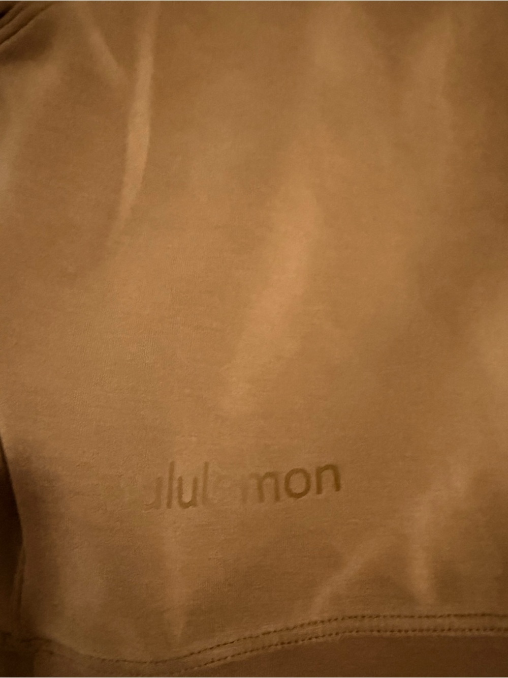 lululemon softstreme Women's Tan Crew Sweatshirt with Subtle Logo